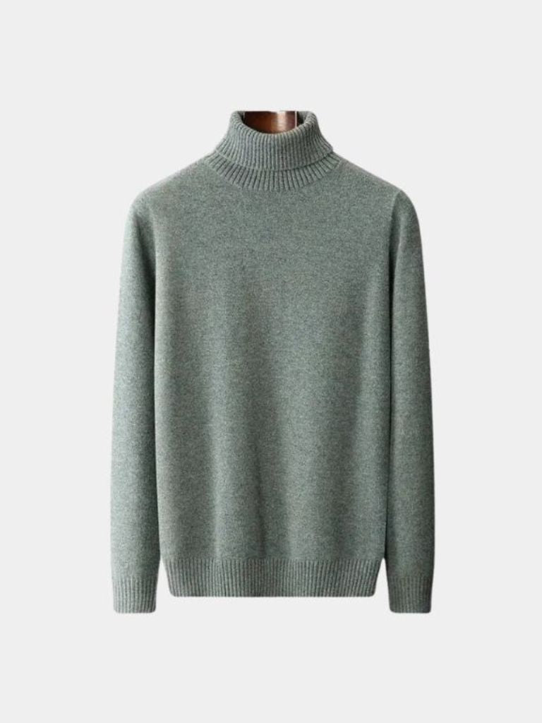 100% Merino Wool Turtleneck Sweater - Fayymont Co