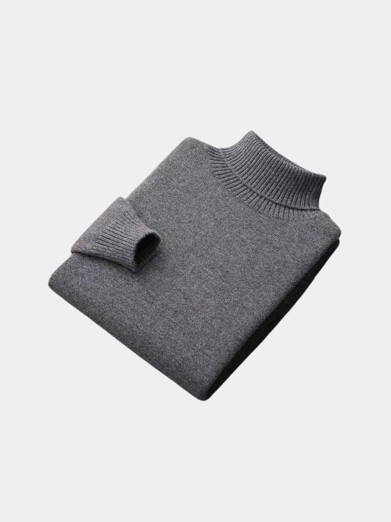 100% Merino Wool Turtleneck Sweater - Fayymont Co