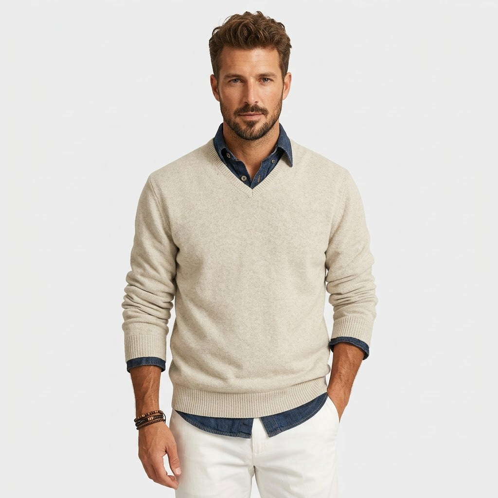 Lightweight Everyday V-Neck Men's Sweater