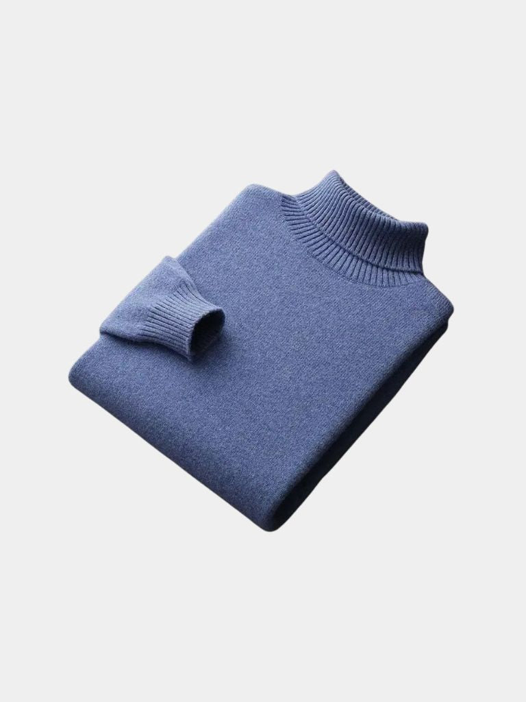 100% Merino Wool Turtleneck Sweater - Fayymont Co